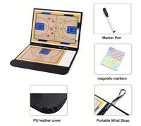 TEMU Pizarra Táctica Magnética para Entrenadores de Baloncesto con Clip, Juego de Pizarra Plegable y Portátil con Marcador