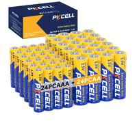 TEMU PKCELL Juego de Pilas AAA y AA, 1.5V Carbón, para Ratón sin varillas, Reloj, Control Remoto, Linterna