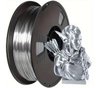 TEMU PLA Plateado de 250g para en Caliente, para Impresoras 3D, Diámetro 1.75mm, Precisión +/-0.03mm - Compatible con la Mayoría de las Impresoras FDM y Plumas 3D