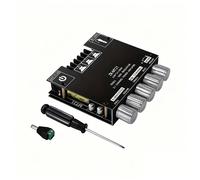 TEMU Placa Amplificadora Estéreo Digital Inalámbrica de 2.1 con Subwoofer 50W+50W+100W, Control para y Graves, DC12-24V, Entrada BT/AUX ZK-MT21