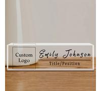 TEMU Placa de Acrílico Personalizada 2D - Tablero Decorativo de Oficina Personalizado, Idea para Líderes o Empresas como un Regalo Considerado para Empleados y