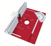 TEMU Placa de Inserción de Mesa de Enrutador de Aluminio Premium con Calibre de Inglete - Mecanizado CNC, 240x200mm - Ideal para Carpintería DIY y Fresado Eléctrico