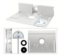 TEMU Placa de inserción de mesa de fresado de aluminio - Placa abatible multifuncional para trabajar con fresadora eléctrica - No requiere electricidad ni batería