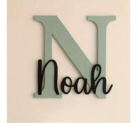 TEMU Placa de para Habitación Infantil de Madera - Letrero de Puerta Personalizado con - Regalo para , Habitación de Bebé, Bautizo, Decoración de Pared