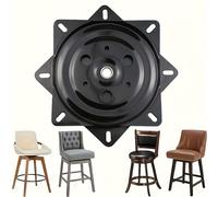 TEMU Placa de rodamiento de bolas de 6 pulgadas que , diseñada para usar como accesorio giratorio para estantes de exhibición, muebles, estantes de TV de cocina, escritorios y mesas de comedor.