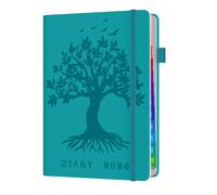 TEMU Planificador Semanal y Mensual 2026 con Pestañas Coloridas, Diseño Árbol de , Cubriendo a 2026, con de Cuero, Banda Elástica, Portalápices, Feriados Marcados y Papel .