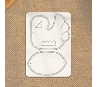 TEMU Plantilla de costura de pollo para acolchar, con guías de costura plegables precortadas para decoraciones festivas, asistencia para manualidades y herramientas de costura para bordes de patchwork