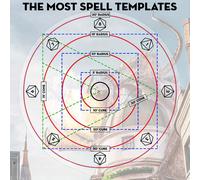 TEMU Plantilla de Daño AOE de Acrílico Extra Grande de 30' para D&D - Marcador de de Área de y Esfera Versátil con Múltiples Radios, Ideal para Juegos de Mesa y de