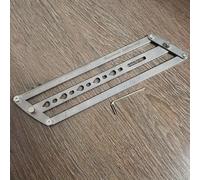 TEMU Plantilla de Perforación Ajustable para Espaciado de Cinturón, Herramienta Profesional de Cuero Sintético a con Regla Auxiliar - 1 Pieza