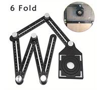 TEMU Plantilla moldeadora perforada de aleación de aluminio para medición de ángulos de construcción y localización fácil de orificios de perforación