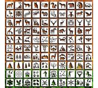 TEMU Plantillas de de plantillas de de unidades, de reutilizable lavable papel, , , , , , ventanas, azulejos, , , adornos, , decoración de interiores y exteriores, de aerógrafo y rotulador, plástico