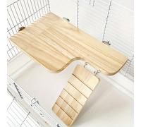 TEMU Plataforma para Jaula de Hámster, Escalera de Madera para Mascotas, Plataforma Colgante, Juguete para , Hámsteres y Aves