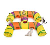 TEMU Plegable para Gatos y Gatitos - H-4 con Bolas Interactivas, Lavable y Resistente al Desgarro, Tubo Duradero para Juegos en Interiores, - de Entretenimiento para Gatitos