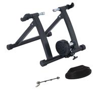 TEMU Pliegue HOMCOM Entrenador de rodillo para bicicleta con resistencia magnética para ruedas de 26-28 pulgadas Soporte de entrenador de bicicleta para interior 54,5 ,2 x 39,1 cm Negro