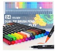 TEMU Pluma de Acuarela de Punta - Juego Vibrantes para Pintar, y Manualidades, Ideal para Navidad | Paleta Colorida | Bolígrafo de Plástico Duradero, Suministros de Acuarela