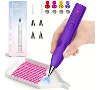 TEMU Pluma de Diamante al Vacío, Accesorios para Pintura de Diamantes, con 4 Brocas y 3 Engranajes Ajustables, Regalo para Entusiastas de Diamantes