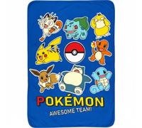 TEMU POKEMON - Oficial de Cuadros y 100x140cm para Niños, Forro Polar con Estampado, Idea de Regalo