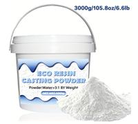 TEMU Polvo de Resina para Fundición de Rápido de 2kg/3kg para Modelos Artesanales , Esculturas Decorativas de Yeso Cerámico, Multifuncional, , Decoración del Hogar