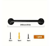 TEMU Pomo de puerta de metal industrial, diseño de arte de hierro vintage, estilo europeo simple de tirador de gabinete de puerta de madera, acabado en polvo, material de hierro