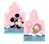 TEMU Poncho de baño para bebé Minnie Mouse y Daisy con capucha - Toalla rosa para playa y piscina en microfibra, 50X115Cm, de secado rápido