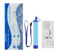 TEMU Popote Filtro de Agua Portátil para al - Purificador Manual de Flujo, Material ABS Duradero, Ideal para Acampar, Senderismo y Preparación de Emergencias, Regalo para