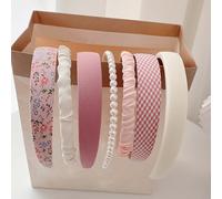 TEMU Popular Juego de Diademas, Diademas de Tela Plisada para Chicas, Juegos de Tres y Piezas, Ligas de Calidad, Accesorios Florales para el Cabello de Mujer