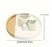 TEMU Porta Incienso Cerámico 4 en 1 para , Palo Santo y Más - Versátil Soporte de Incienso de Madera con Bobina de Cobre, Ideal para Decoración del Hogar y Porta Incienso para Decoración del Hogar