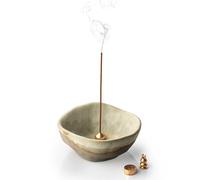 TEMU Porta Incienso Ranuras, Soporte 4 en 1 para Incienso de 4.25 Pulgadas, Porta Incienso de Cerámica para Palo Santo, Conos de Incienso, Meditación, Yoga