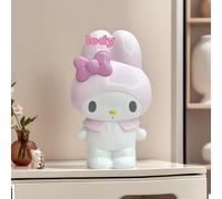 TEMU Porta Lápices y Brochas de Maquillaje Sanrio Hello Kitty y Melody - Organizador de Escritorio Anime Lindo para Niñas, Almacenamiento de Plástico Coleccionable, ¡Regalo !