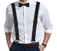 TEMU Porta Suspensores para Hombre de Resistencia - Diseño Ajustable con Espalda en X y 4 Ganchos Giratorios, Talla Única, Ideal para Trabajo y Uso Diario, de Poliéster de Color Sólido