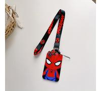 TEMU Porta tarjeta de identificación 2D autorizada de Marvel -Man Iron Man, cordón con colgante de América, de trabajo, etiqueta de equipaje, accesorio de bolso con dije de identificación de trabajo.