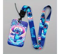 TEMU Porta tarjetas 2D de Disney Stitch Bus, cordón de poliéster anti-pérdida para tarjetas de acceso, suministros de oficina diarios > Porta tarjetas de identificación