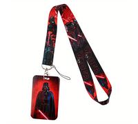 TEMU Porta Tarjetas de Identificación y Crédito 2D de Star Wars con Lanyard, Accesorio para Credenciales