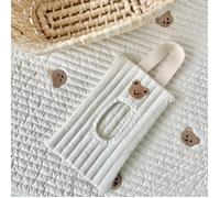 TEMU Porta toallitas húmedas portátil con diseño de animal lindo y tapa abatible - Forma cuadrada, material resistente - Bolsa de pañuelos para cochecito de bebé