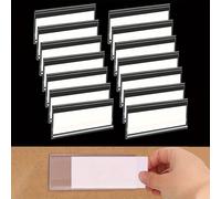 TEMU Portaetiquetas Autoadhesivos con Inserciones en Papel, Portaprecios Transparentes para Estantes Plásticos - Ideal para , Escuelas, Bibliotecas, Librerías y Buzones