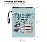 TEMU Portafolio con cremallera temática de gatos para amantes de los libros, protector de tapas blandas, bolsa multifuncional lavable ideal para , profesores y entusiastas del libro
