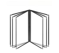 TEMU Portamenu A4 de PVC, resistente y de una sola pieza, para 1 a 12 páginas, con 6 diseños diferentes a elegir, ideal para guardar recetas en cocina y restaurante