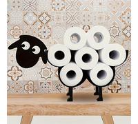 TEMU Portarrollos de Papel Higiénico IDOLPACK con Diseño Divertido de Oveja, Montaje en Pared , 8 Rollos, Decoración para Baños, Accesorio de Metal con Cara Juguetona, Ideal para Baños Contemporáneos