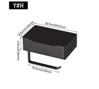TEMU Portarrollos de papel higiénico individual para montaje en pared - Puede ser autoadhesivo o perforado, contenedor para toallitas húmedas, accesorio de baño versátil