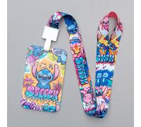 TEMU Portatarjetas 2D de Stitch de Disney / Lanyard Protector para Tarjetas de Identificación / Tarjeta de Comida / Tarjeta de Recogida / Portatarjetas de Trabajo
