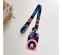 TEMU Portatarjetas Marvel Spider-Man con Colgante de Iron Man y América, Etiqueta para Equipaje, Accesorio Costurado para Tarjeta de Identificación y Certificado