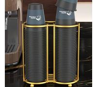 TEMU Portavasos de Lujo Desechable para Vasos, Soporte Acrílico para Almacenamiento de Copas, Estante Dobles para Comedor Doméstico