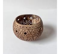 TEMU Portavelas de té de coco, Decoración de portavelas vintage para mesas de , estantes, bibliotecas, jardines y con un estilo de farol oriental