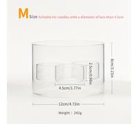 TEMU Portavelas de Vidrio con Cuentas y Flores Coloridas para Crear Festivo, Adornos Decorativos para Fiestas en Restaurante, Regalos Navideños