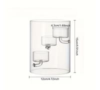 TEMU Portavelas de Vidrio Estilo Europeo de Cilindro para , Portavelas de Cristal Transparente, Adorno Decorativo Cilíndrico Europeo para Velas Votivas y Temáticas de , de Mesa para el Hogar