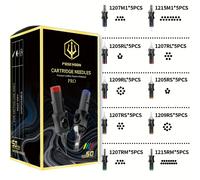 TEMU Poseidon V5 50pcs Agujas de para de Tamaño Surtido | Round Liner Shader Curved/Round 5RL 7RL 9RL 5RS 7RS 9RS 7RM 7M1 15M1 15RM Agujas Desechables para Tatuajes para Suministros de