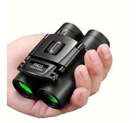 TEMU Potentes Binoculares Plegables de Larga Distancia, HD, Ligeros 10x 22 Tamaño de Bolsillo, Prisma Óptico de Calidad Completo, Portátiles para Exploración, Conciertos Deportivos