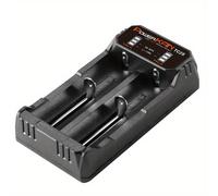 TEMU PowerKAN TC2S Cargador de Baterías para 2 Pilas 1.2V Ni-MH y 3.7V Li-ion 21700, 18650, 20700, 10440, 14500, 16340, 17500, 26650, AAA, AA, SC, CF6