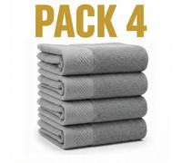 TEMU Premium -Pack 4 Unidades 100cm x 50cm, Toallas de Rostro/Cara , 100% Algodón, 380g, Absorción,Uso Hogar y ,100cm x 50cm Fabricadas en Portugal
