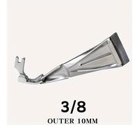 TEMU Prensa de pie para máquina de coser industrial F515 - Pie de tubo de para coche plateado para tirantes, correas de y de bordes de pantalones - Compatible con máquinas - 1 pieza